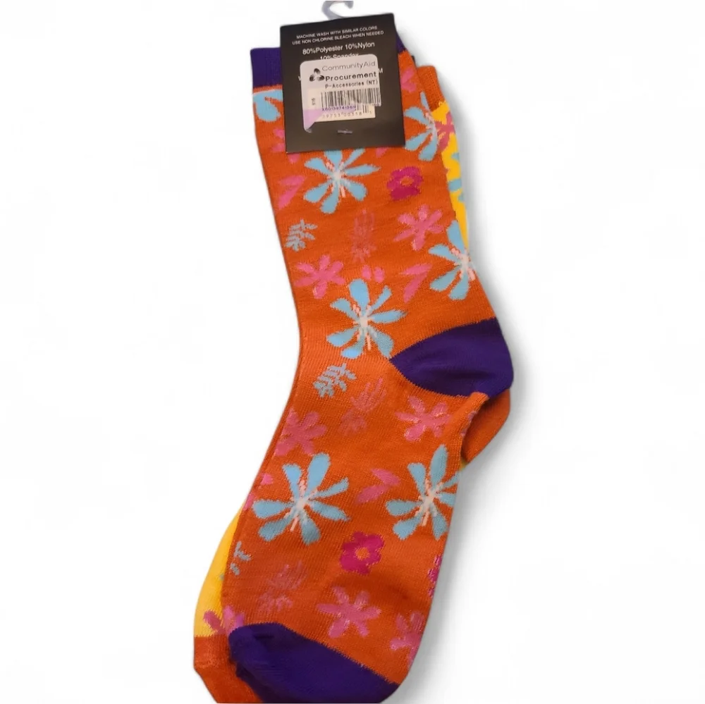 Eros‎ Socks Fun Fanciful Colorful Women's Size 9-11